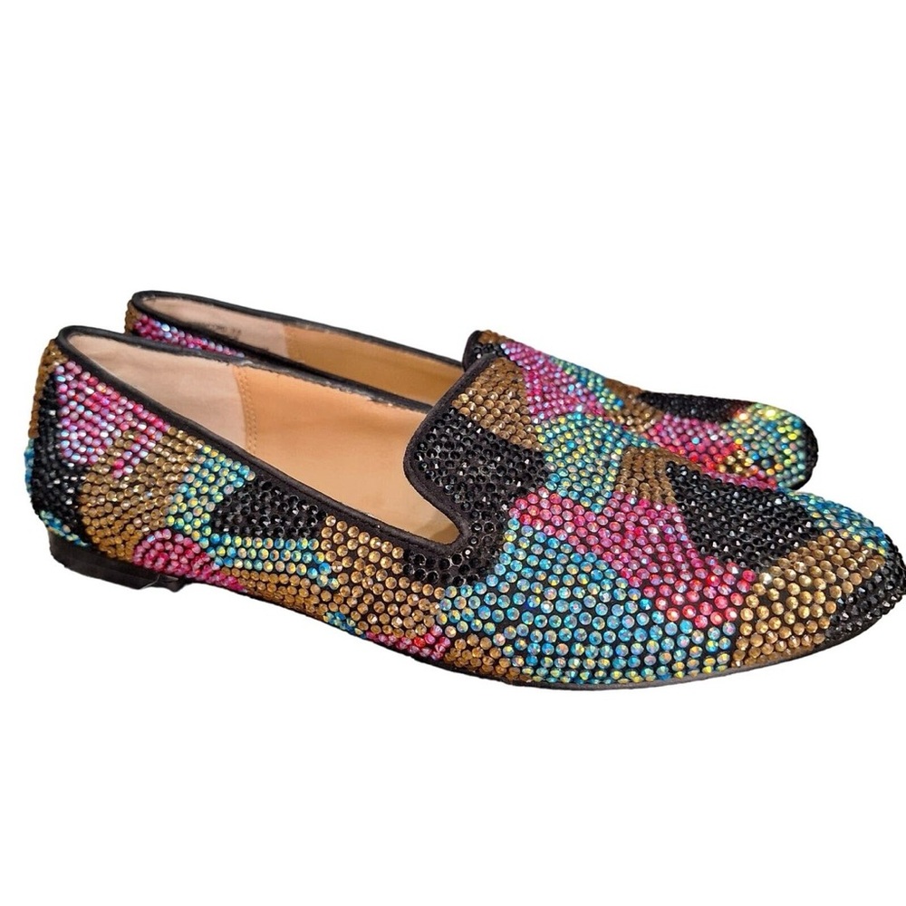 Steve Madden Rhinestone Leather Loafers